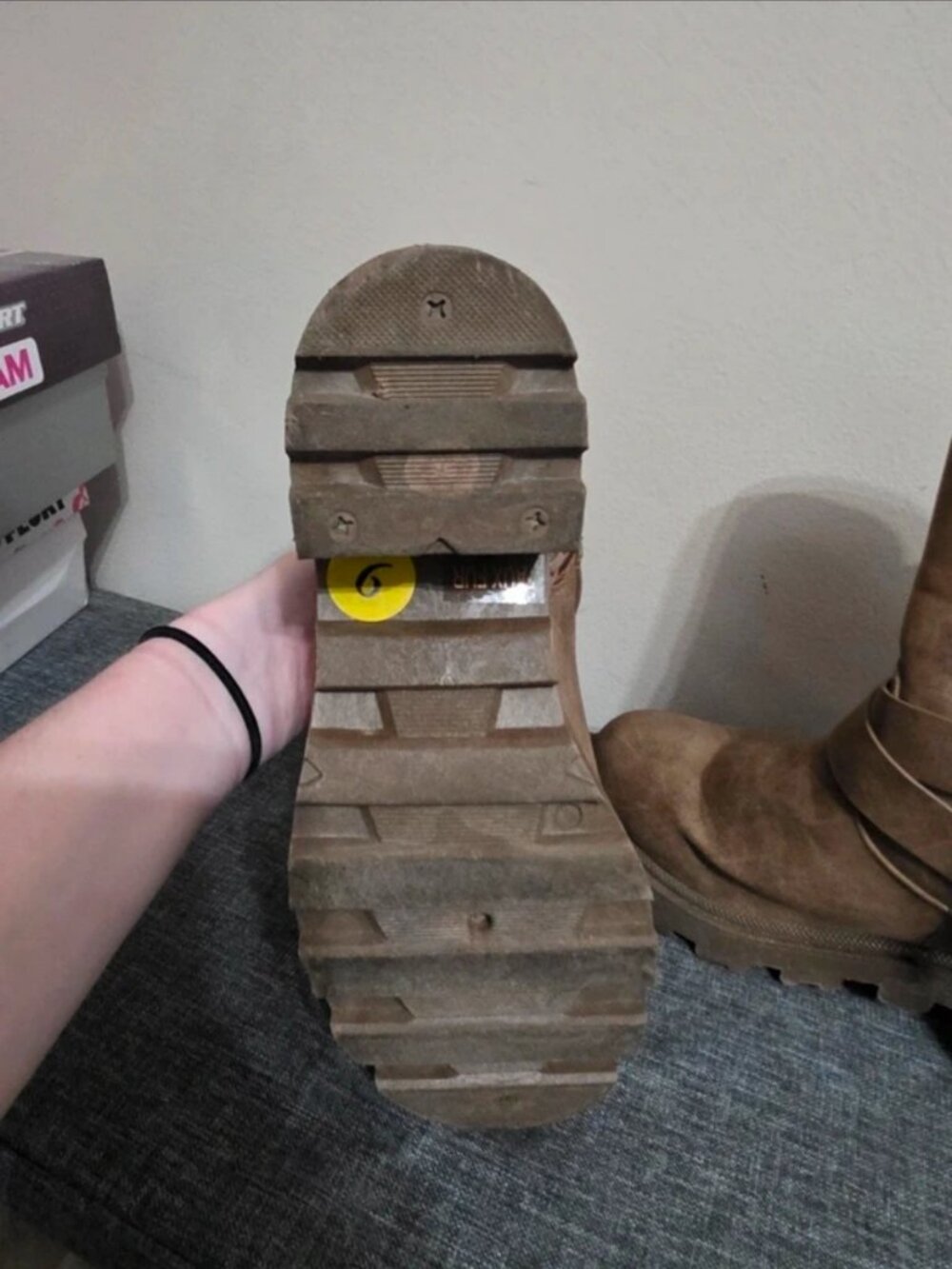 Brownish gray boots. US Size 9 - Picture 4 of 4